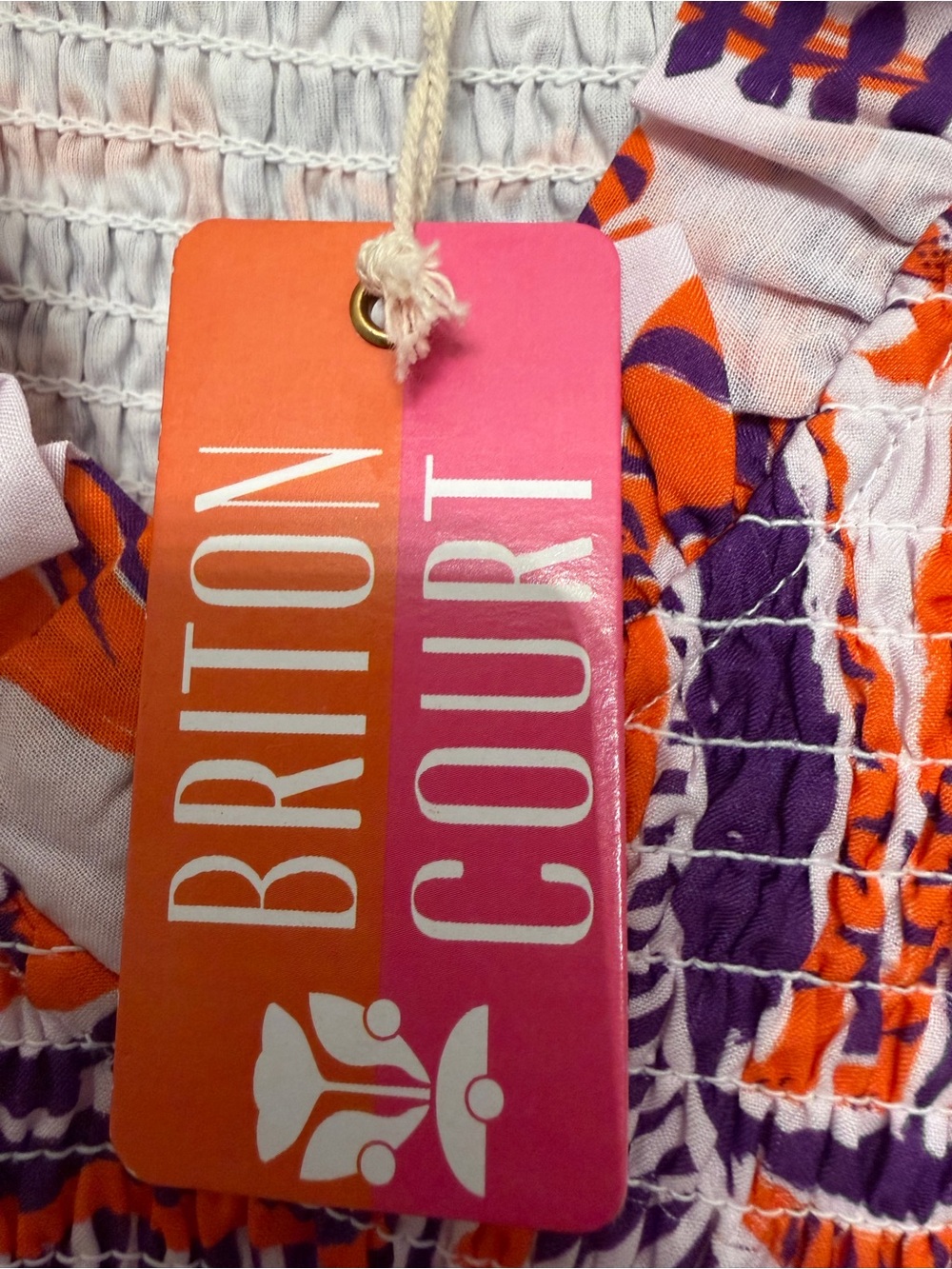 Tiger Game Day Maxi Dress | Orange & Purple Smocked V Neck with Pockets - Picture 9 of 9